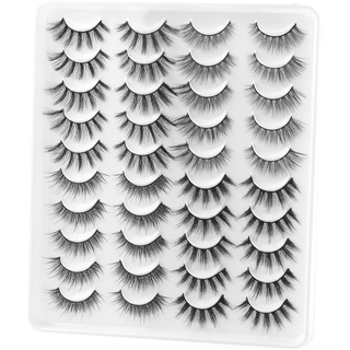 Künstliche Wimpern Natürlich Falsche Wimpern 3d Fake Lashes Long Falsche Wimpern Lang Wimpern Natürlicher Look Katzenauge Cateye Make Up 3d Mink Lashes Dicke Dramatisch 20paar 4 Stile by Glowing win