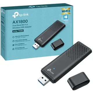 TP-Link Archer TX20U WLAN Stick Für PC, WiFi 6 AX1800 Dual Band, nur Kompatibel mit Windows 11/10, USB 3.0, MU-MIMO, OFDMA, WPA3-Verschlüsselung