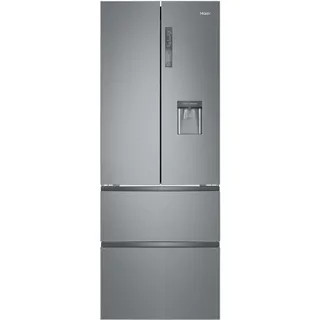 Haier B3FE742CMJW Kühl-Gefrierkombination/French Door / 70 cm Breite / 458 Liter/Wasserspender/Total No Frost/MyZone Pro/Humidity Zone/ABT, Edelstahllook