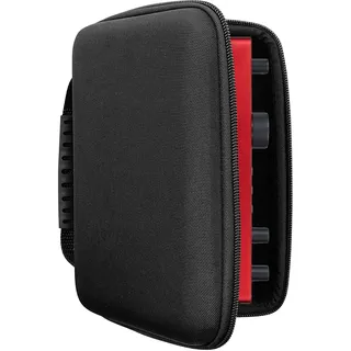 Musiin Audio-Interface-Tasche, kompatibel mit Focusrite Scarlett 2i2 4th Gen/Scarlett 2i2 Anniversary Edition, tragbare Reisetasche mit Griff, Netztasche, für Studio und Bühne (Schwarz)