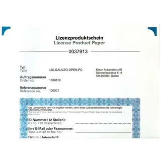 Eaton Power Quality Eaton Lizenz Galileo Open LIC-GALILEO-OPEN-PC