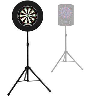 KOTO - Heavy Duty Dartständer, geeignet für Sisal- & elektronische Dartscheiben, zusammenklappbar, höhenverstellbar
