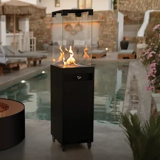 Planika Faro [fahrbarer Gaskamin Außenbereich] - Schwarz