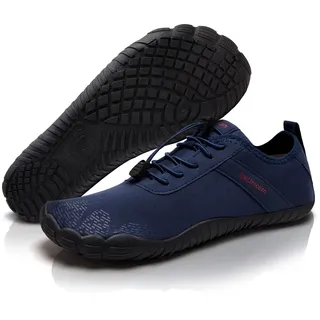 IceUnicorn Barfuss Schuhe Damen Walkingschuhe Barfußschuhe Herren Anfänger Bequeme Atmungsaktiv Gesunde (Blau, 45EU) - 45 EU