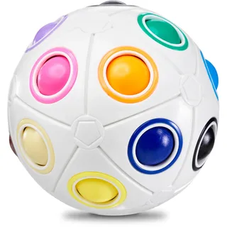 Pegasus CUBIDI® Original Regenbogenball mit 19 Kugeln - Groß.Geschicklichkeitsspiele ab 6 Jahre für Kinder. 3D Puzzle Ball. Spannendes Knobelspiel für Mädchen und Jungen