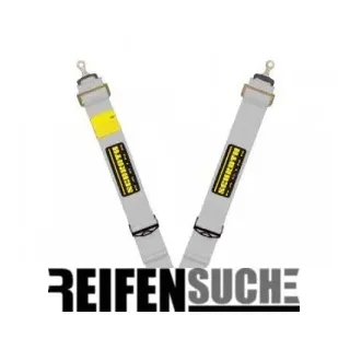 Schroth Gurt - PROFI II-FE asm silber mit SCHROTH RACING Logo rechts mit Ausklinkbeschlag