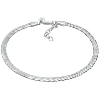 Elli PREMIUM - Schlangenkette Flach Elegant 925 Silber rhodiniert Fußketten Damen (109.99 € / )