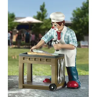 Gilde Clown Grillprofi aus Kunstharz - Grill Geschenk für Männer - Dekofigur Sammlerstüc - 15 cm hoch, Mehrfarbig, 11 cm breit, 8 cm tief