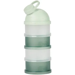 Babymoov Milchpulver Portionierer Baby - Stapelbar, 4 Fächer, ergonomischer Ausguss, Milchpulver Aufbewahrungsbox - Grün