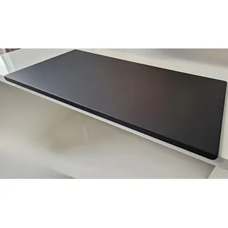 Gewinkelte Schreibtischunterlage mit Kantenschutz Echt Leder Schwarz 60 x 38cm Echt Rindsleder glatt ohne Mousepad