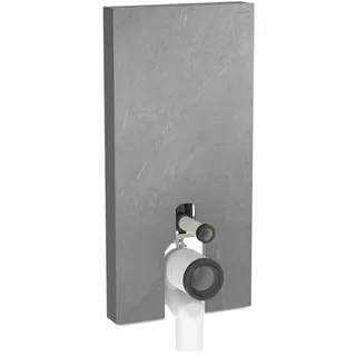 Geberit Monolith Sanitärmodul für Stand-WC, 101cm, Front Schieferoptik Aluminium schwarzchrom