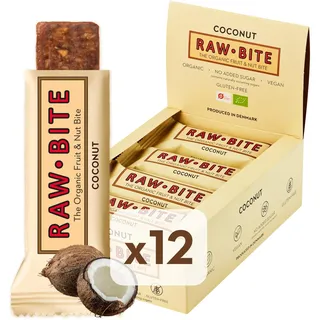Raw Bite Rohkost Riegel Coconut, 12er Pack (12 x 50 g)