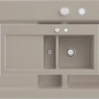 V&B Spüle Subway 60 re, m Abl.garn, Exzenter, Alm. C-plus