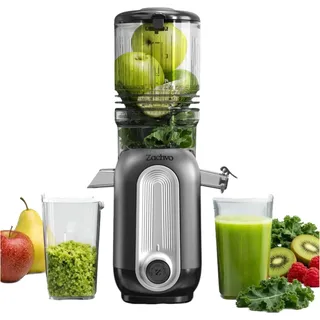 ZACHVO Entsafter Gemüse und Obst Testsieger – Slow Juicer mit 130 mm Extra Breitem Einfüllschacht, Kaltpress-Technologie (300 W), Hohe Saftausbeute, Leise & Einfach zu Reinigen