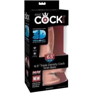 Pipedream King Cock Plus - 6.5" Triple Density Cock with Balls, 18,5 cm