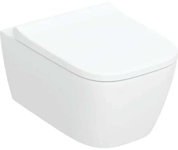 Geberit iCon Set Wand-WC Tiefspüler, TurboFlush, inklusive WC-Sitz, 503.162.00.1, Farbe: Weiß