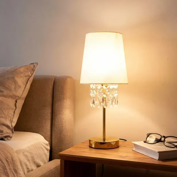 GTV Tischleuchte NESTO 3 E27 40W Ø 20 cm 1-flammig creme - ohne Leuchtmittel