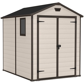 beige - Gartenhaus - mit Seitenfenster - 185x236x227 cm,