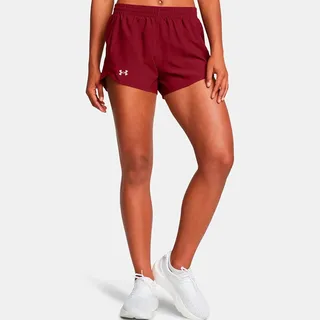 Under Armour Fly By 3inch Kurze Hose - Cardinal Cardinal Reflective L