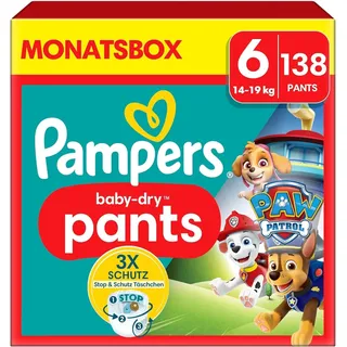 Pampers Pants Paw Patrol Size 6 Einweg-Windelhöschen 14-19 kg 60 St.