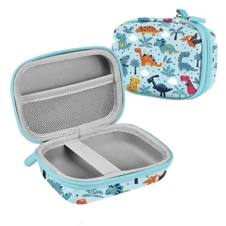 Leayjeen Kompakte Kameratasche für Kinder, kompatibel mit YunLone/Vannico/GlobalCrown/Gofunly/Voltenick, Geburtstagsgeschenk für Kinder (nur Hülle) Dinosaurier