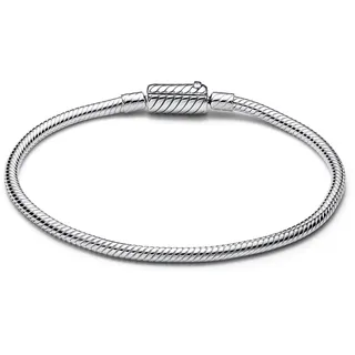 Pandora Moments Schlangen-Gliederarmband mit Magnetschließe Silber, 18 cm,