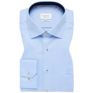 Eterna Langarmhemd Modern Fit Blau 42