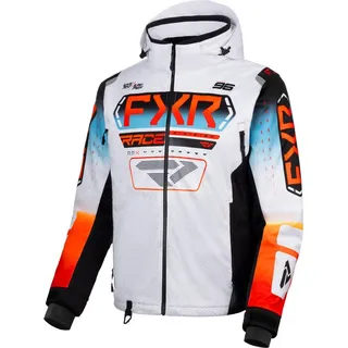 FXR RRX 2025 wasserdichte Motocross Jacke, weiss-blau-orange, Größe 2XL für Männer