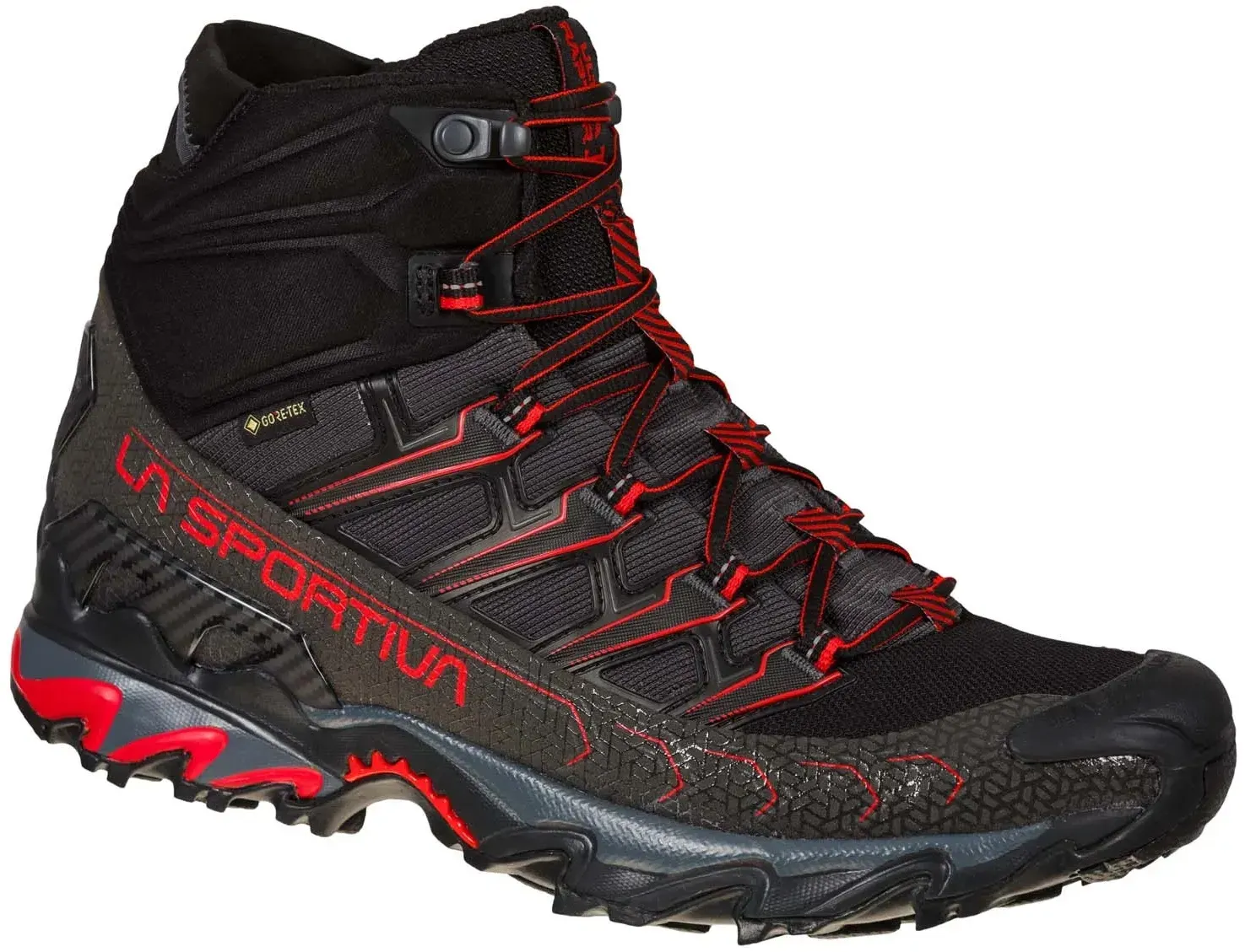 La Sportiva Trail-Laufschuhe Ultra Raptor II Mid GTX (wasserdicht) schwarz/rot Herren