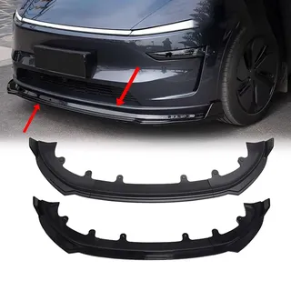 BPQYSBLD Für Tesla Model Y Juniper 2025 2026 Frontschürze Lippe Front Schaufel kit Limousine Körper Spoiler Splitter Kit,GlossyBlack
