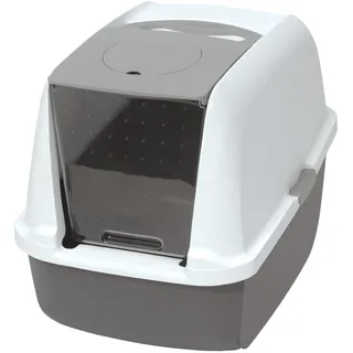 Catit Katzentoilette mit Abdeckung Grau