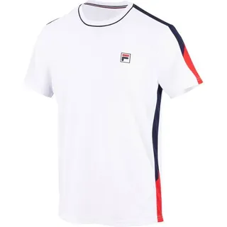 Fila Herren Shirt T-Shirt Gabriel, white / navy comb., 52