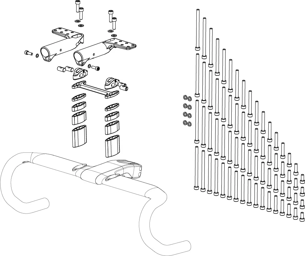 Cube Bracket Set für Lenkeraufsatz Litening Aero