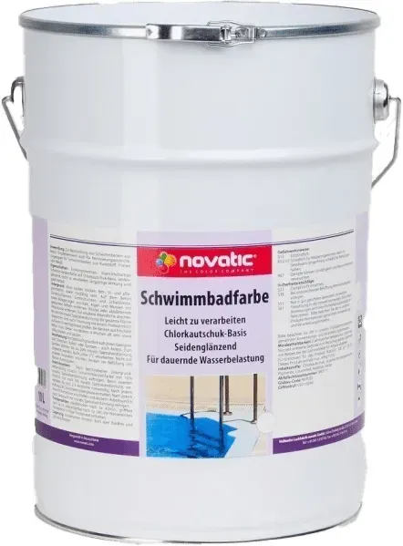 Schwimmbadfarbe - novatic CD08 - RAL 5012 Lichtblau - 10ltr
