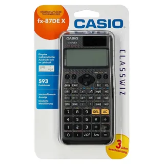 Casio FX-87DE X - Tasche - Wissenschaftlicher Taschenrechner - Batterie/Solar - Schwarz - Schwarz