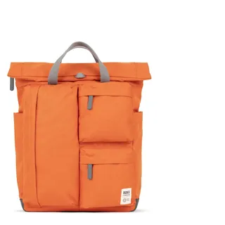 ROKA London Waterhouse Rucksack aus recyceltem Segeltuch, mittelgroß, Atomic Orange, L - L