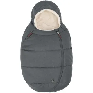Maxi-Cosi kuschelig weicher 2-in-1 Fußsack, für alle Maxi-Cosi Kinderwagen, auch als Sitzpolster verwendbar, Twillic Graphite