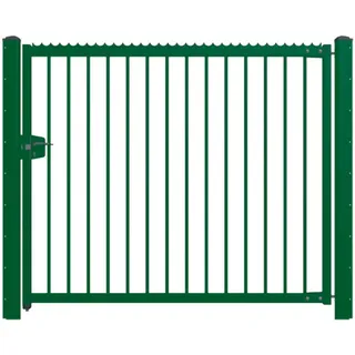MR-Shop Industrietor einflügelig mit Stabfüllung, grün, 2.250 mm x 1.800 mm