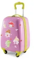 For Kids - Kindergepäck + reflektierende Aufkleber Feen, Kinderkoffer, Hartschalenkoffer für Kinder, Handgepäck, 24 Liter, Pink