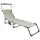 Gartenliege 185 x 24 x 55 cm creme inkl. Sonnendach