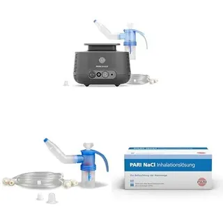 Bundle aus Pari Sinus 2, Inhalationsgerät Zur Behandlung von Atemwegserkrankungen, für Kinder und Erwachsene + PARI SINUS 2 Year Pack + PARI NaCl Inhalationslösung, 60 St. Ampullen