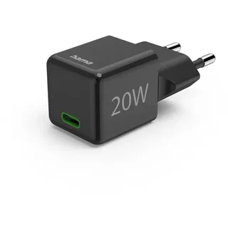 Hama Schnellladegerät, USB-C, Super-Mini-Charger, PD, 20 W, schwarz