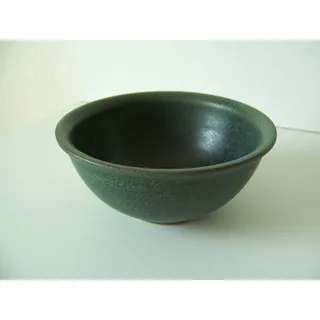 Töpferei Annett Fischer Teeschale handgetöpfert Durchmesser 12 cm (Grün)