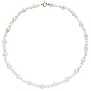 FIRETTI Perlenkette »Schmuck Geschenk Gold 375 Halsschmuck Halskette Perle«, Made in Germany - mit Süßwasserzuchtperle, 47331452-0 weiß