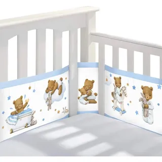 Bettumrandung Babybett,2 Pack Baby Nestchen Bettumrandung,Kopfumrandung Babybett,Atmungsaktive Krippenumrandung,Babybett Atmungsaktiver Kollisionsschutz,Nestchen für Kinderbetten,Babybett Umrandungen