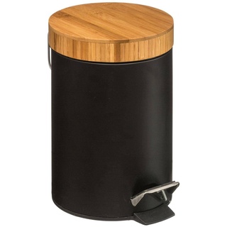 5 five simply smart 5five - mülleimer mit bambusdeckel 3l naturéo schwarz