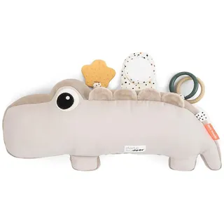 Done by Deer Tummy Time Kissen - Baby Bauchlage Kissen und Sensorik Spielzeug ab 3 Monate - mit Spiegel, Knistergeräuschen und Taktilen Texturen sowie Beißring für Zahnungshilfe