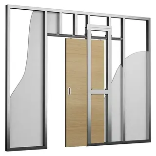 Entravia Schiebetürsystem Simple-Pocket Standard  (Nicht vormontiert; für CW75 und CW100, Passend für:  Holz- und Ganzglas-Schiebetüren)