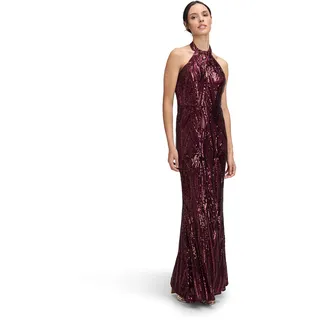 Vera Mont Abendkleid Glitzer-Look Rot 34