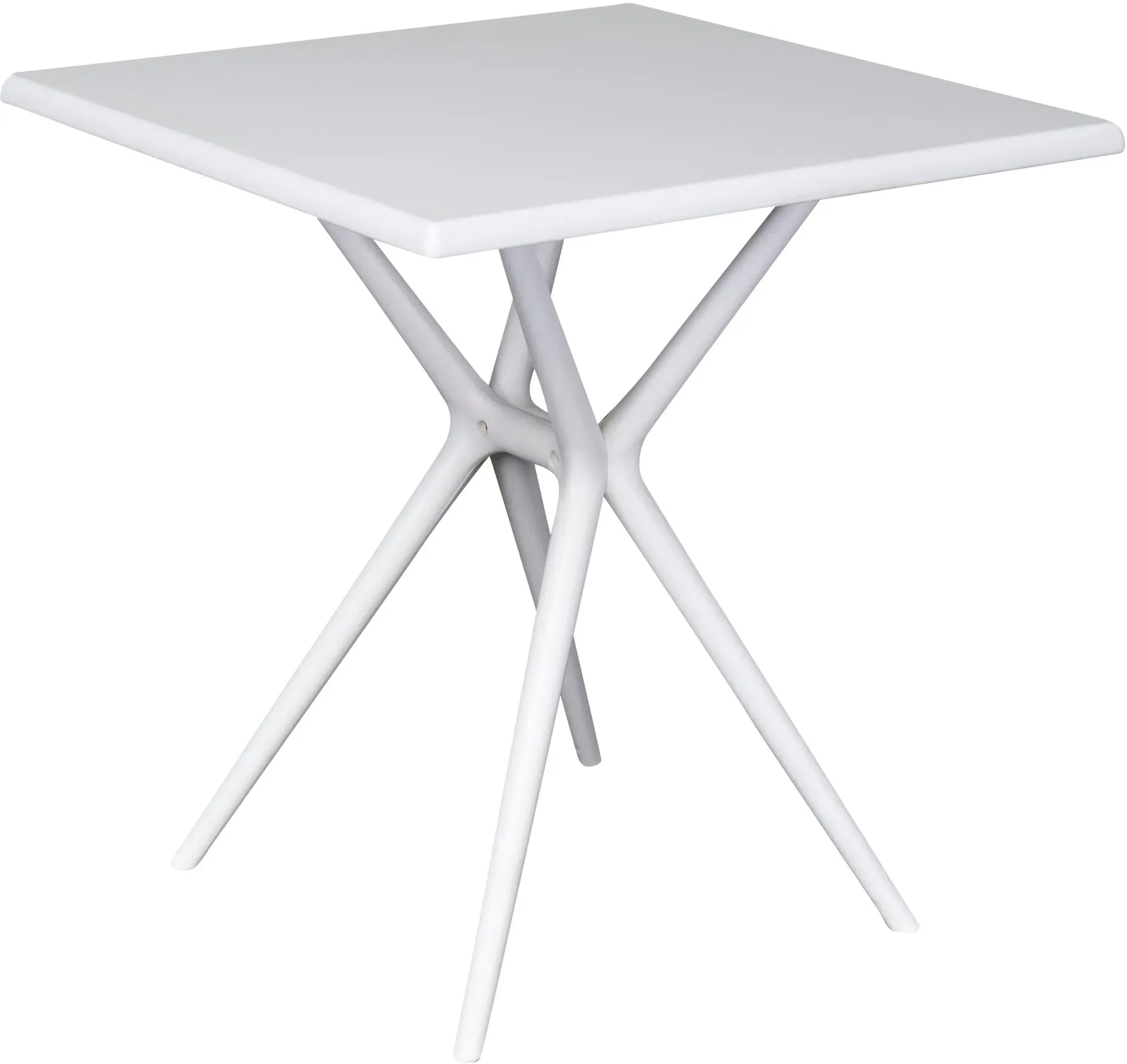 LC Garden »Vesta« Gartentisch Ø70cm eckig weiß Kunststoff Balkontisch Bistrotisch